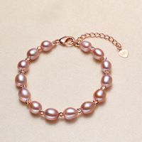 Simple Style Circle Pearl Beaded Bracelets 1 Piece main image 4