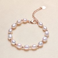 Simple Style Circle Pearl Beaded Bracelets 1 Piece main image 5