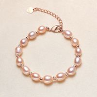 Simple Style Circle Pearl Beaded Bracelets 1 Piece main image 2