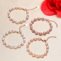 Simple Style Circle Pearl Beaded Bracelets 1 Piece main image 1