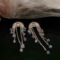 1 Pair Fashion Irregular Artificial Crystal Alloy Tassel Plating Women's Drop Earrings main image 5