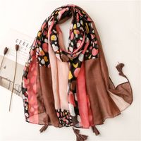 Women's Fashion Geometric Voile Polyester Winter Scarves sku image 1