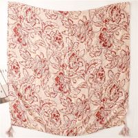 Women's Elegant Flower Polyester Printing Winter Scarves main image 3