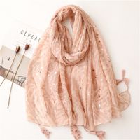 Women's Fashion Color Block Voile Polyester Winter Scarves main image 1