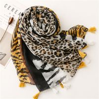 Women's Streetwear Leopard Voile Winter Scarves main image 2