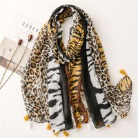 Women's Streetwear Leopard Voile Winter Scarves sku image 1