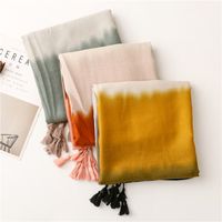 Women's Elegant Stripe Imitation Cotton And Linen Polyester Winter Scarves main image 4