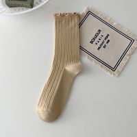 Femmes Mode Couleur Unie Nylon Coton Crew Socks Une Paire sku image 4