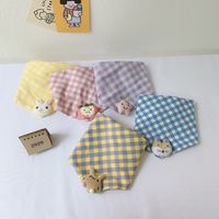 Cute Lattice Cotton And Linen Baby Accessories main image 4