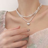 1 Piece Fashion Heart Shape Imitation Pearl Valentine's Day Women's Necklace main image 1
