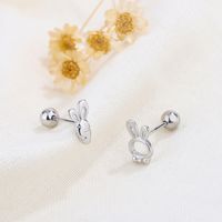 Fashion Bunny Ears Copper Plating Ear Studs 1 Pair main image 4
