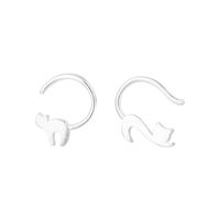 Simple Style Cat Copper Plating Ear Studs 1 Pair main image 2