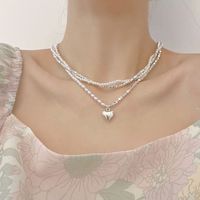 1 Piece Fashion Heart Shape Imitation Pearl Valentine's Day Women's Necklace main image 2