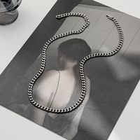 Mode Geometrisch Titan Stahl Polieren Überzug Halskette 1 Stück main image 1