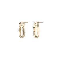 Simple Style Geometric Copper Plating Ear Studs 1 Pair main image 2