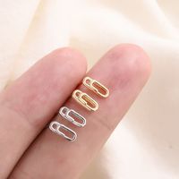 Simple Style Geometric Copper Plating Ear Studs 1 Pair main image 1