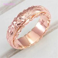 1 Piece Fashion Flower Alloy Carving 14k Gold Plated Women's Rings sku image 6