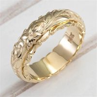1 Piece Fashion Flower Alloy Carving 14k Gold Plated Women's Rings main image 1