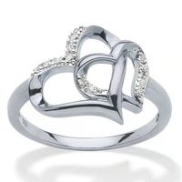 1 Piece Fashion Heart Shape Alloy Plating Inlay Artificial Gemstones Women's Rings sku image 6