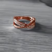 1 Piece Fashion Double Ring Alloy Plating Inlay Artificial Gemstones Women's Rings sku image 9