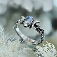 1 Piece Lady Moon Alloy Inlay Artificial Gemstones Women's Rings main image 3