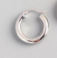 Mode Rond Acier Inoxydable Placage Des Boucles D'oreilles 1 Pièce sku image 1