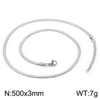 Stainless Steel 18K Gold Plated Simple Style Classic Style Plating Solid Color Necklace sku image 2