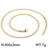 Stainless Steel 18K Gold Plated Simple Style Classic Style Plating Solid Color Necklace sku image 4