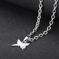 Fashion Butterfly Stainless Steel Plating Pendant Necklace 1 Piece main image 2