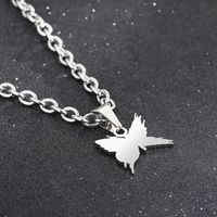 Fashion Butterfly Stainless Steel Plating Pendant Necklace 1 Piece main image 3
