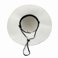 Women's Vacation Solid Color Bowknot Big Eaves Straw Hat main image 5