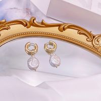 1 Pair Elegant Geometric Pearl Earrings sku image 3