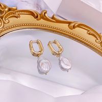 1 Pair Elegant Geometric Pearl Earrings sku image 4