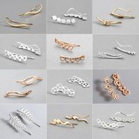 1 Pair Simple Style Leaf Heart Shape Alloy Plating Women's Ear Studs main image 1