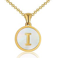 Fashion Letter Stainless Steel Plating Shell Pendant Necklace sku image 9
