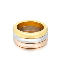 Simple Style Geometric Stainless Steel Plating Rings 1 Piece main image 8