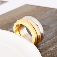Simple Style Geometric Stainless Steel Plating Rings 1 Piece main image 7