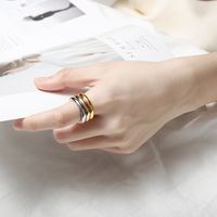 Simple Style Geometric Stainless Steel Plating Rings 1 Piece main image 1