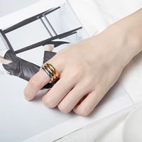Simple Style Geometric Stainless Steel Plating Rings 1 Piece main image 9