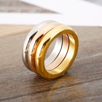 Simple Style Geometric Stainless Steel Plating Rings 1 Piece main image 5