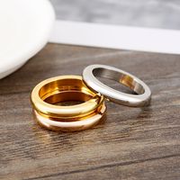 Simple Style Geometric Stainless Steel Plating Rings 1 Piece main image 6