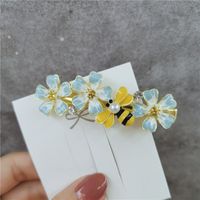 Fashion Flower Metal Plating Artificial Pearls Hair Clip 1 Piece main image 4