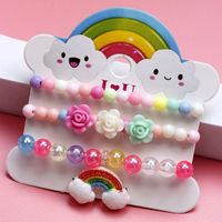 1 Set Sweet Rainbow Arylic Girl's Bracelets main image 6