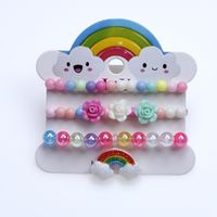 1 Set Sweet Rainbow Arylic Girl's Bracelets main image 5