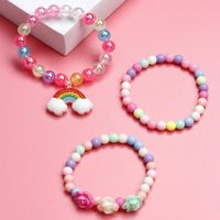 1 Set Sweet Rainbow Arylic Girl's Bracelets main image 2