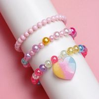 1 Set Sweet Heart Shape Arylic Kid's Bracelets main image 5