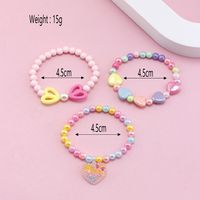 1 Set Fashion Heart Shape Plastic Resin Kid's Bracelets main image 3