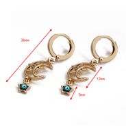 1 Pair Fashion Devil's Eye Alloy Enamel Plating Inlay Rhinestones Women's Drop Earrings sku image 3