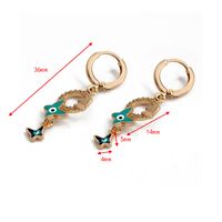 1 Pair Fashion Devil's Eye Alloy Enamel Plating Inlay Rhinestones Women's Drop Earrings sku image 10