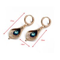 1 Pair Fashion Devil's Eye Alloy Enamel Plating Inlay Rhinestones Women's Drop Earrings sku image 4